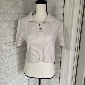For Days Ribbed Button-up Crop Top